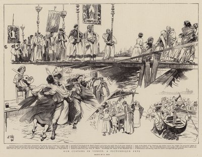 Old Customs in Venice, a Picturesque Fete by Ettore Tito